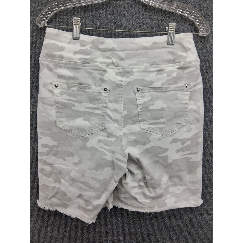 Belle By Kim Gravel Shorts Womens Size 6 White Grey Camo Camouflage - Picture 8 of 10